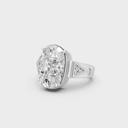 Certified 10 Carat Multi-Shape Lab-Grown Diamond Men's Ring in 950 Platinum.
