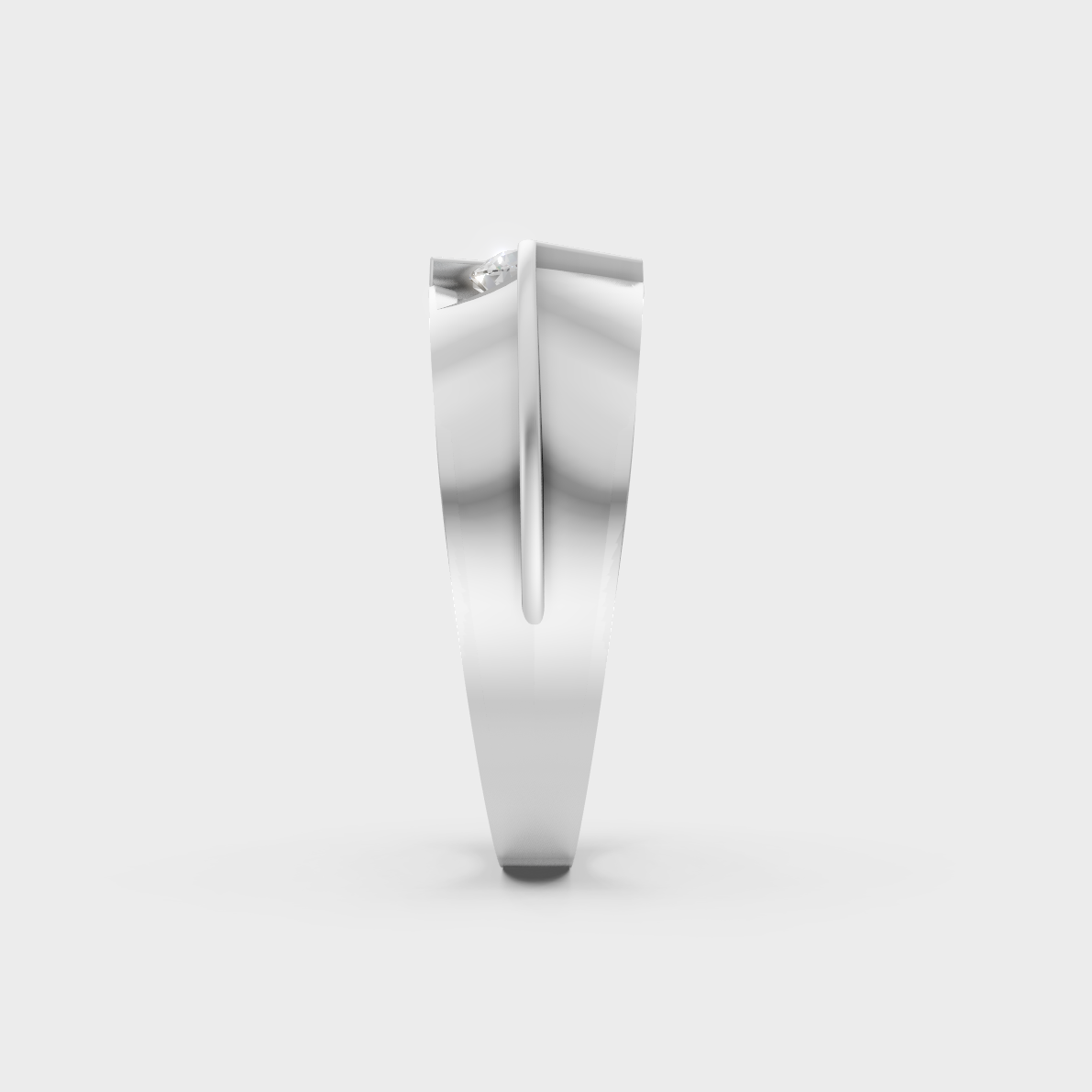 High-Durability 1.25 Ct Round Lab-Grown Diamond Men's Ring, premium 950 Platinum.