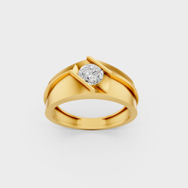 Majestic 1.25 Ct Round Lab-Grown Diamond Wedding Band in a polished 14K Yellow Gold setting.
