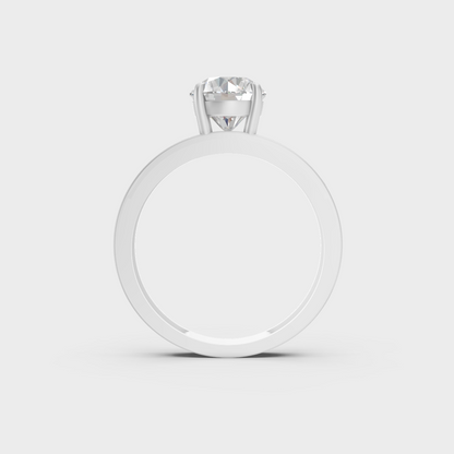 High-Durability 2.6 Ct Round and Princess Lab-Grown Diamond Engagement Ring with accents, premium 950 Platinum.