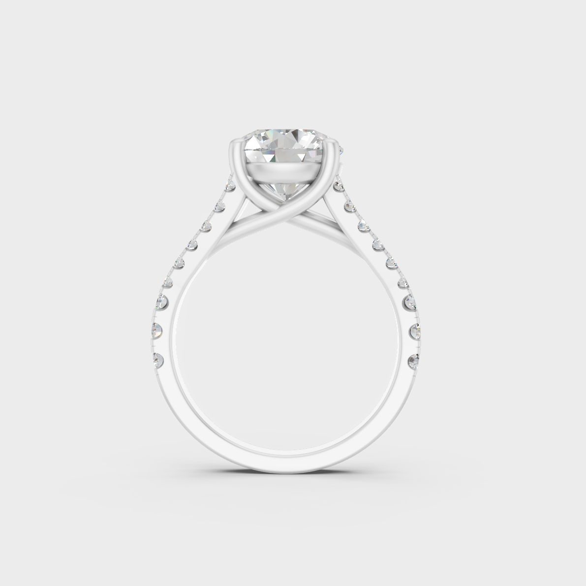 Luxury 2.5 Carat Round-Cut Lab-Grown Diamond Accents Ring, heavy-duty 950 Platinum setting.