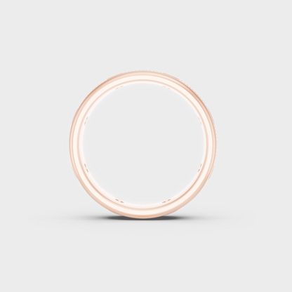 Ethical Luxury 0.50 Carat Round Lab-Grown Diamond Men's Band, elegant statement in 18K Rose Gold.