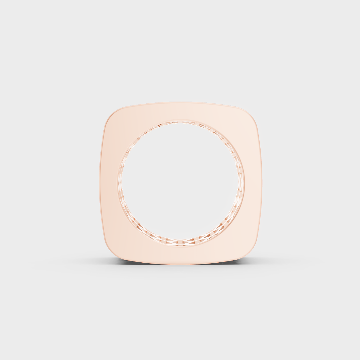 Angled profile view of 12ct luxury diamond mens band in contemporary rose gold