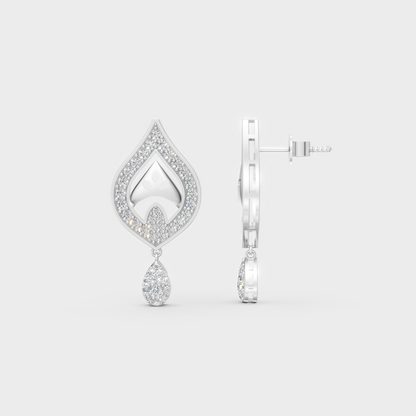 Breathtaking shine of 0.49 Carat Round Cut Lab-Grown Diamond Stud Earrings in solid 950 Platinum.