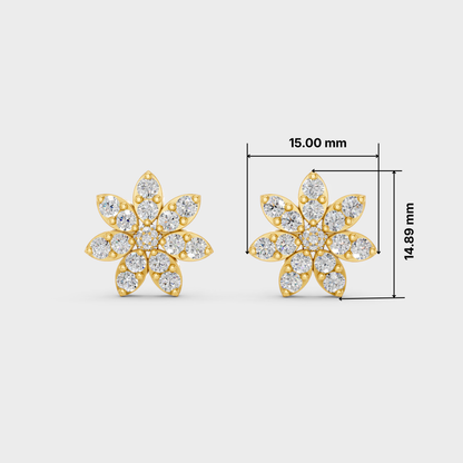 1.1 Ct Round Lab-Grown Diamond Stud Earrings