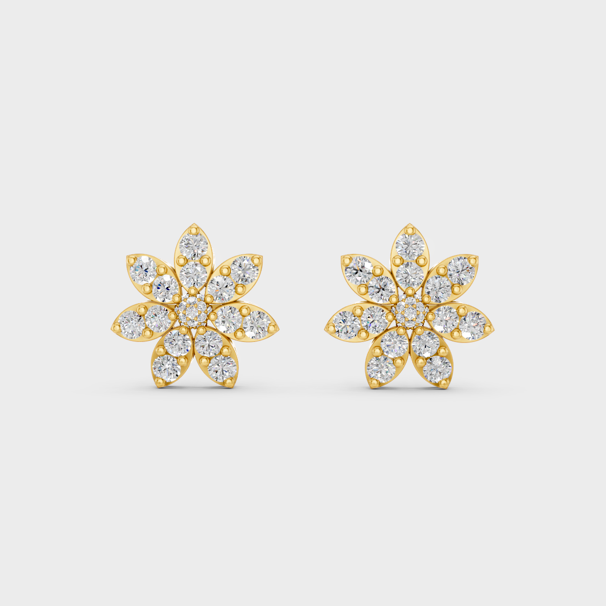 1.1 Ct Round Lab-Grown Diamond Stud Earrings