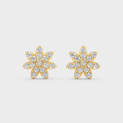 1.1 Ct Round Lab-Grown Diamond Stud Earrings