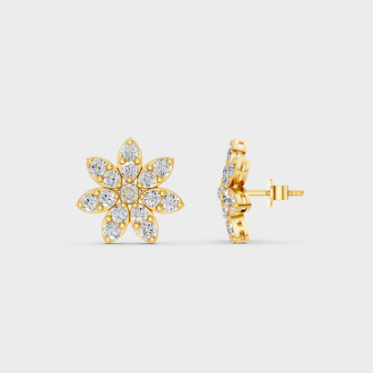 1.1 Ct Round Lab-Grown Diamond Stud Earrings