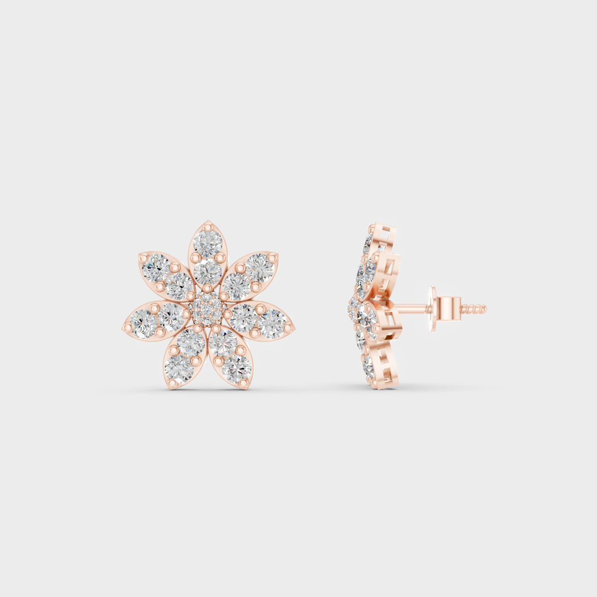 1.1 Ct Round Lab-Grown Diamond Stud Earrings