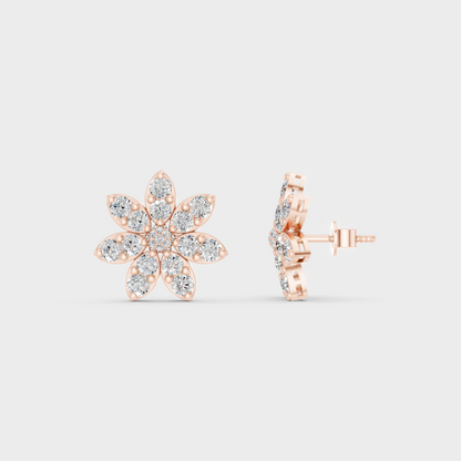 1.1 Ct Round Lab-Grown Diamond Stud Earrings