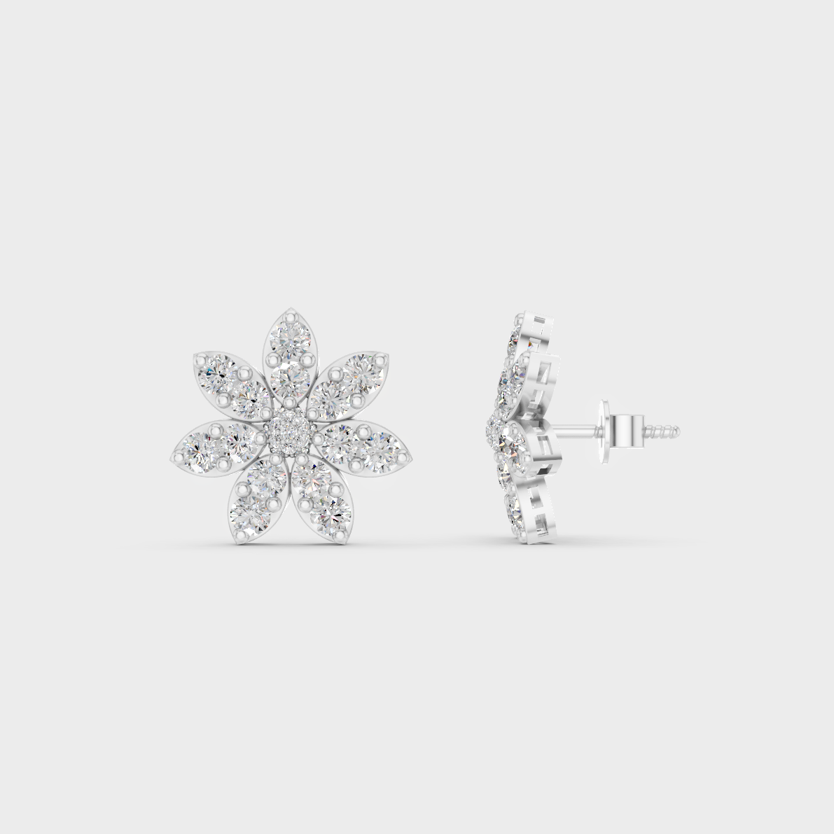 1.1 Ct Round Lab-Grown Diamond Stud Earrings