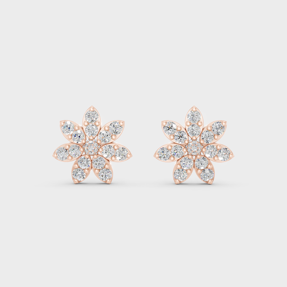 1.1 Ct Round Lab-Grown Diamond Stud Earrings