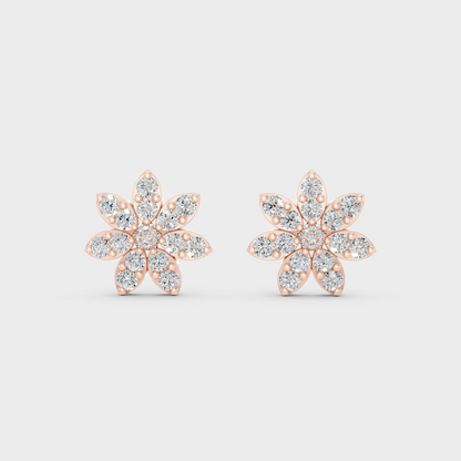 1.1 Ct Round Lab-Grown Diamond Stud Earrings