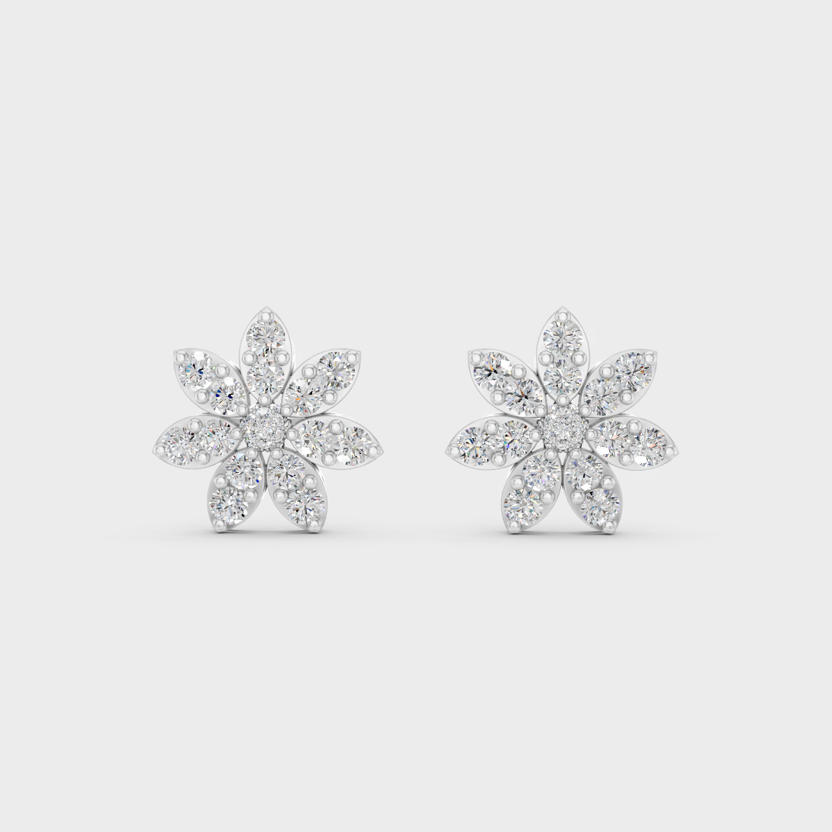 1.1 Ct Round Lab-Grown Diamond Stud Earrings
