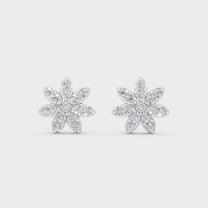 1.1 Ct Round Lab-Grown Diamond Stud Earrings