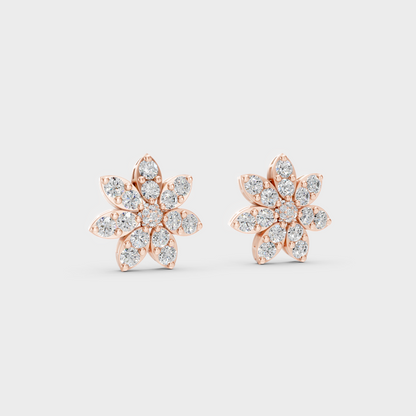 1.1 Ct Round Lab-Grown Diamond Stud Earrings