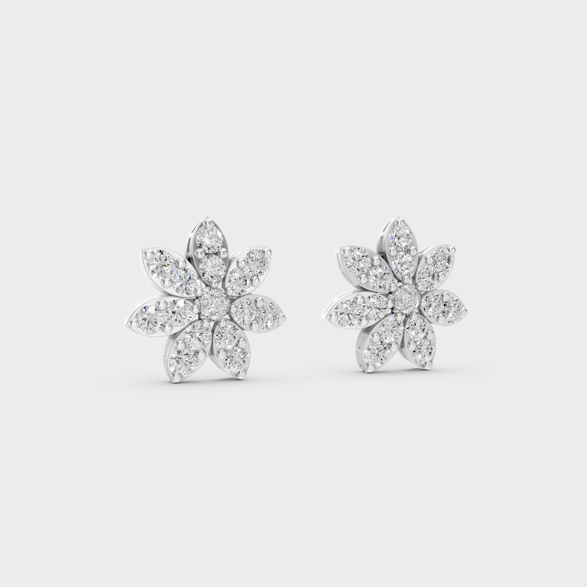 1.1 Ct Round Lab-Grown Diamond Stud Earrings