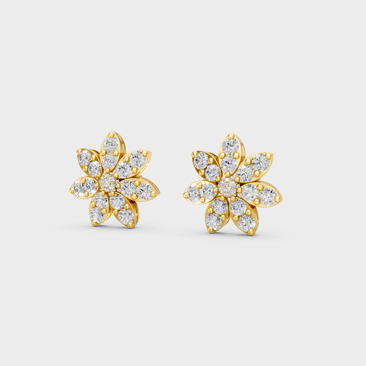 1.1 Ct Round Lab-Grown Diamond Stud Earrings