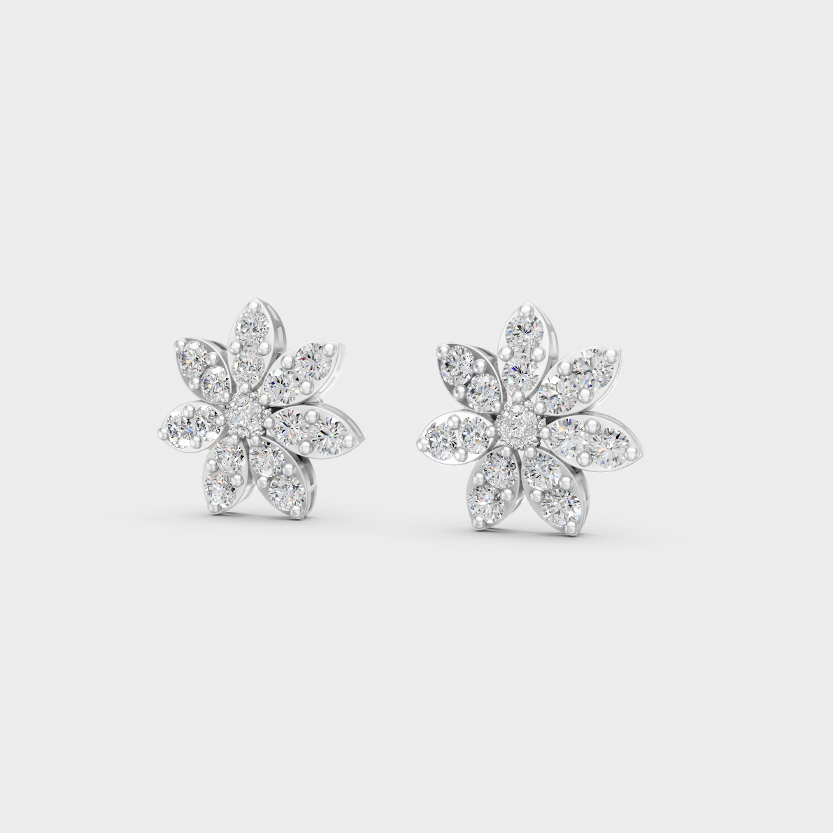 1.1 Ct Round Lab-Grown Diamond Stud Earrings