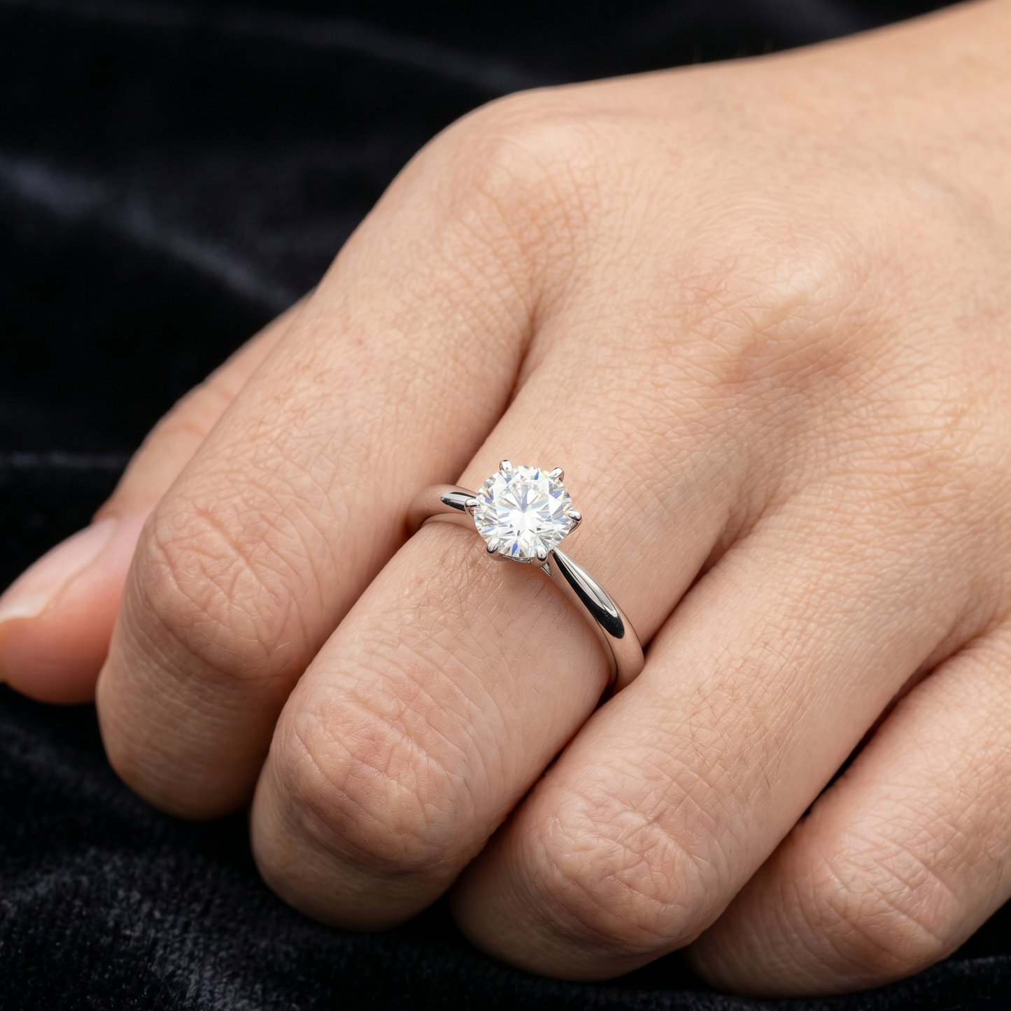  0.54 ct lab grown diamond ring white gold
