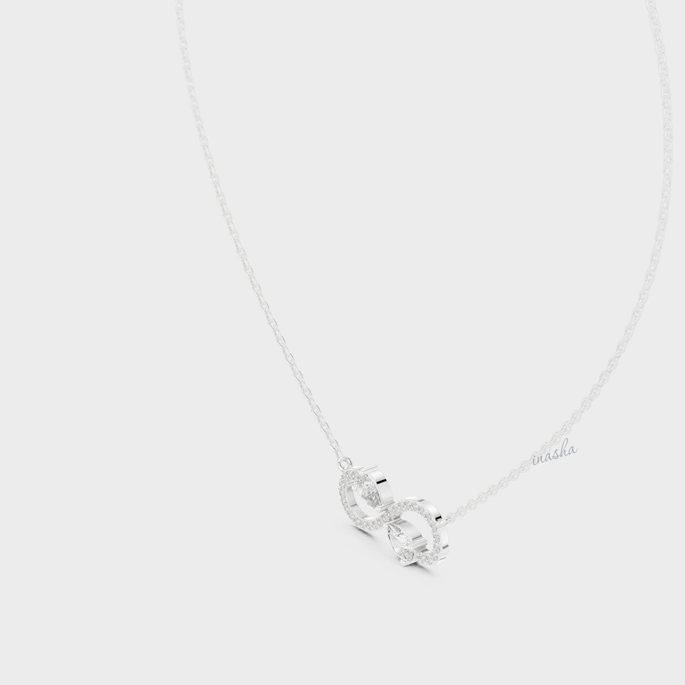 0.71 Carat Pear Cut Lab-Grown Diamond Infinity Pendant With Chain In