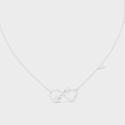 0.71 Carat Pear Cut Lab-Grown Diamond Infinity Pendant With Chain In