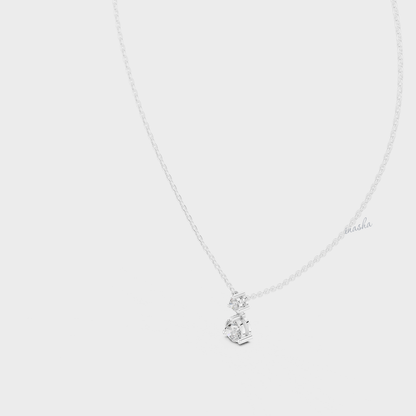 0.61 Carat Round Cut IGI Lab-Grown Diamond Pendant With Chain In