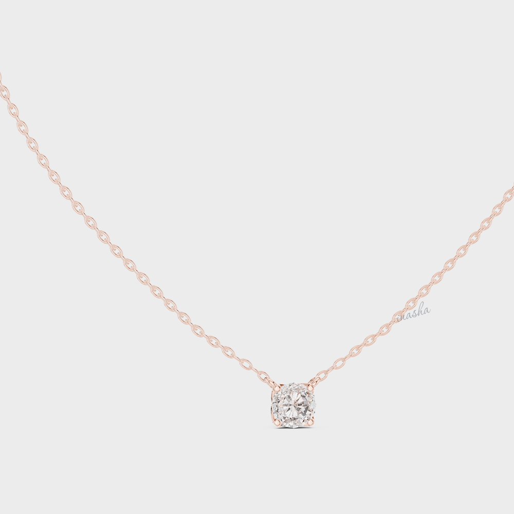 0.85 Carat Round Cut IGI Cut Lab-Grown Diamond Pendant With Chain In