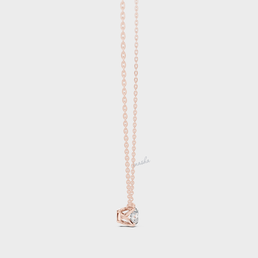 0.85 Carat Round Cut IGI Cut Lab-Grown Diamond Pendant With Chain In
