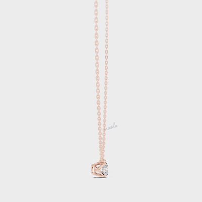 0.85 Carat Round Cut IGI Cut Lab-Grown Diamond Pendant With Chain In