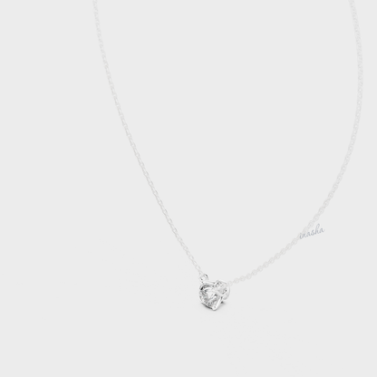 0.85 Carat Round Cut IGI Cut Lab-Grown Diamond Pendant With Chain In
