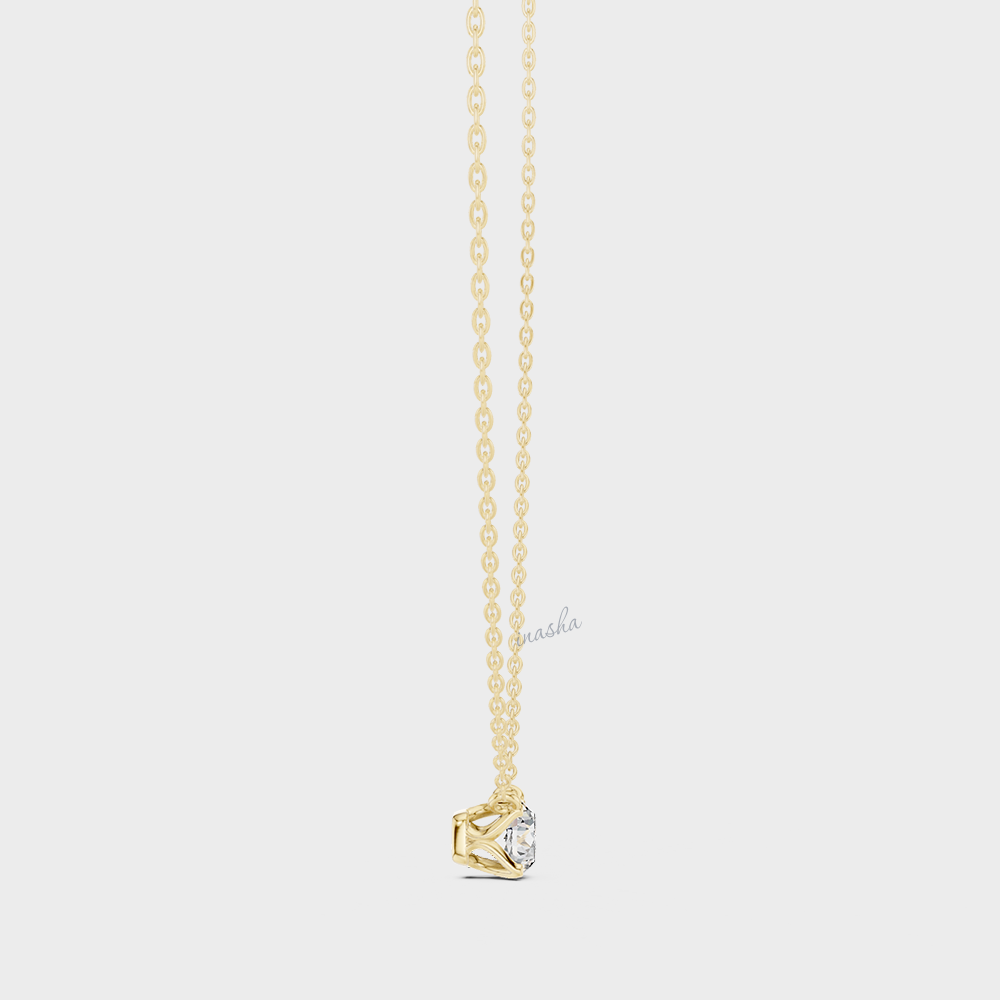 0.85 Carat Round Cut IGI Cut Lab-Grown Diamond Pendant With Chain In