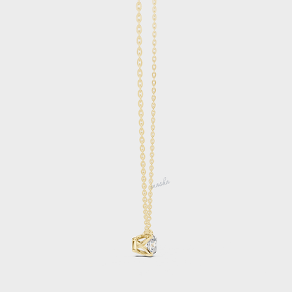 0.85 Carat Round Cut IGI Cut Lab-Grown Diamond Pendant With Chain In