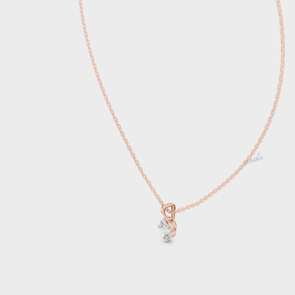 0.75 Carat Oval Cut IGI Cut Lab-Grown Diamond Pendant With Chain In