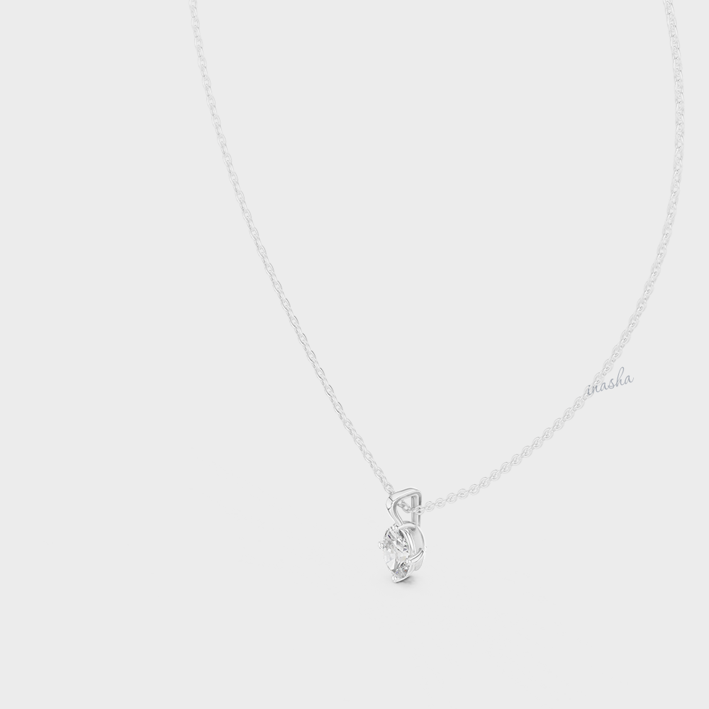 0.75 Carat Oval Cut IGI Cut Lab-Grown Diamond Pendant With Chain In