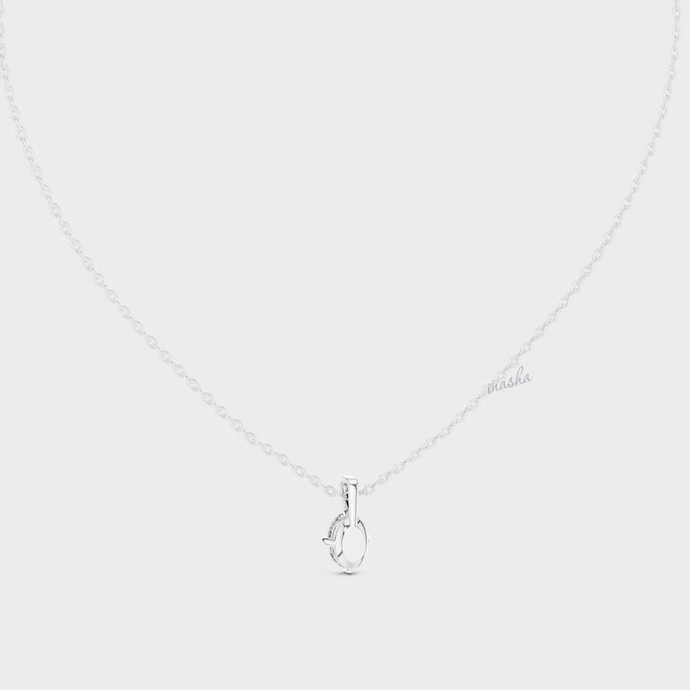 0.75 Carat Oval Cut IGI Cut Lab-Grown Diamond Pendant With Chain In