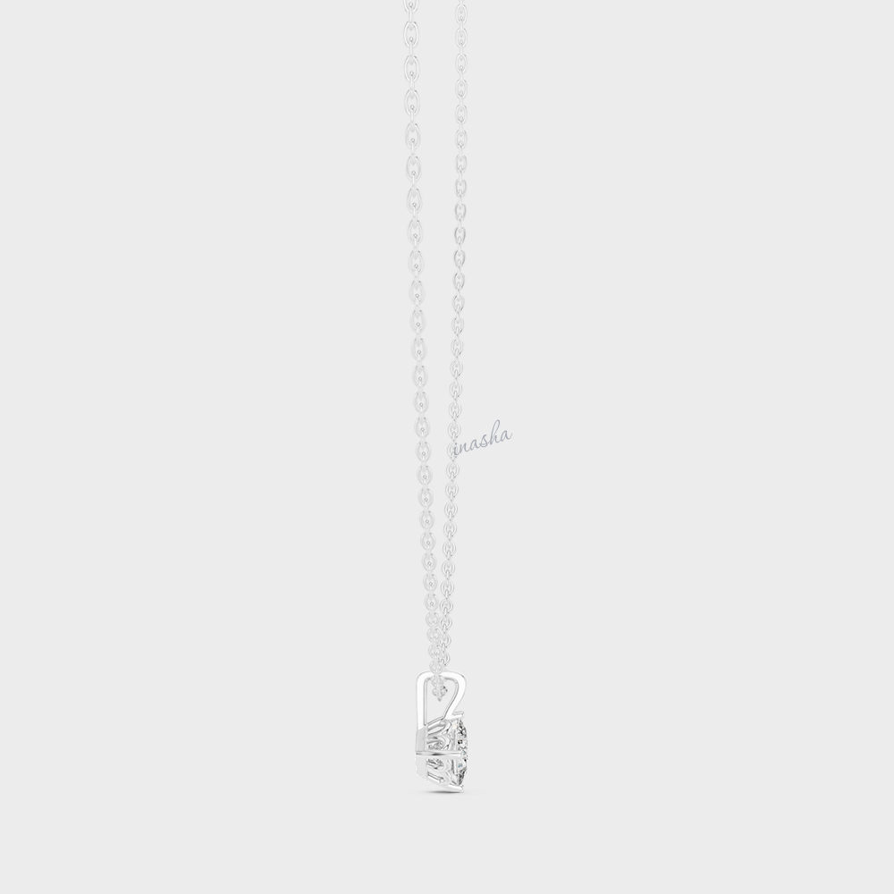 0.50 Carat Princess Cut Lab-Grown Diamond Pendant With Chain in