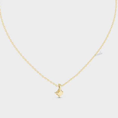 0.50 Carat Princess Cut Lab-Grown Diamond Pendant With Chain in