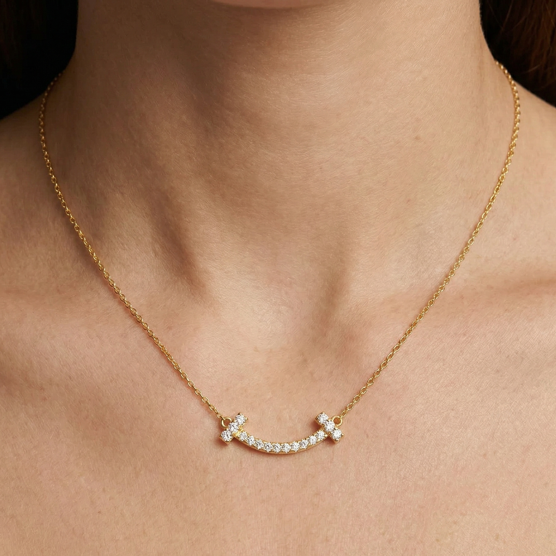 0.38 Ct Round Cut Lab-Grown Diamond Pendant In Yellow Gold