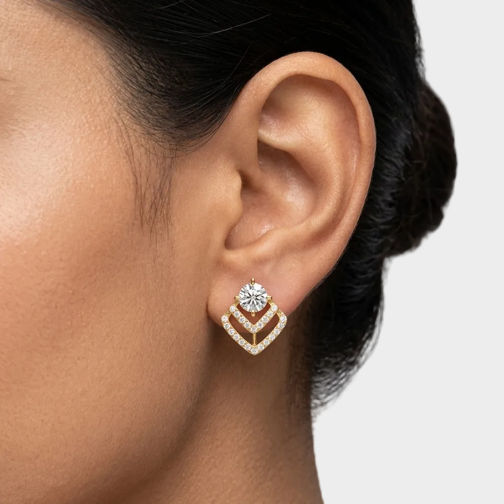 3.41 Ct Round Lab-Grown Diamond Stud Earrings