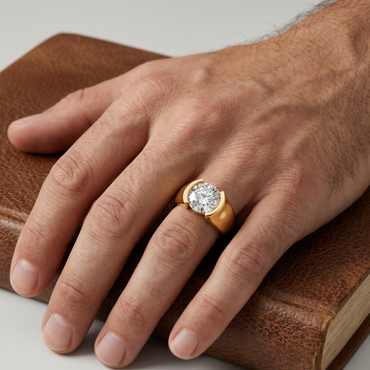 Yellow Gold Men’s Engagement Ring