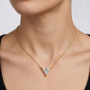 Trillion Cut Lab-Grown Diamond Trillion Pendant 