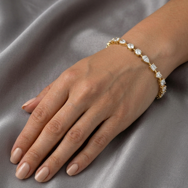 3.99 Ct Multi-Shape Diamond Tennis Bracelet in