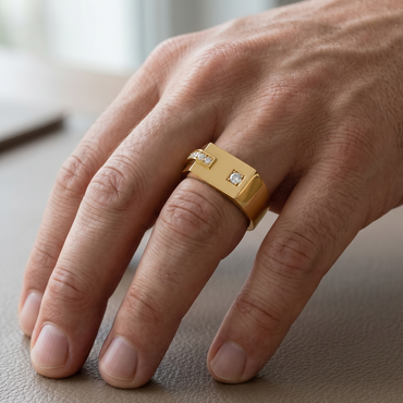Yellow Gold Men’s Engagement Ring