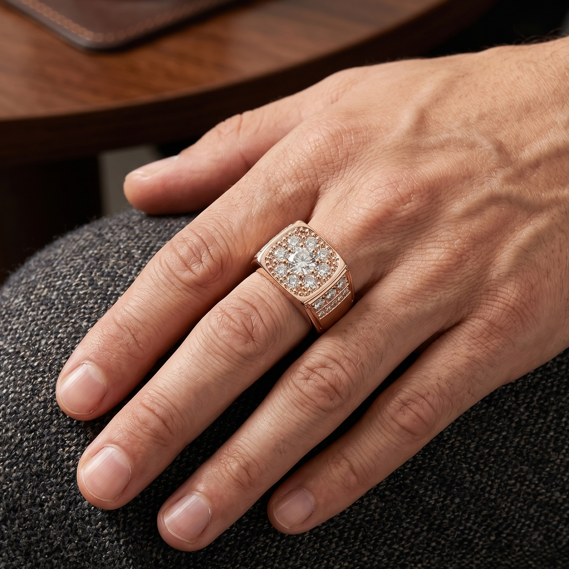  Luxury lab grown diamond men’s Ring