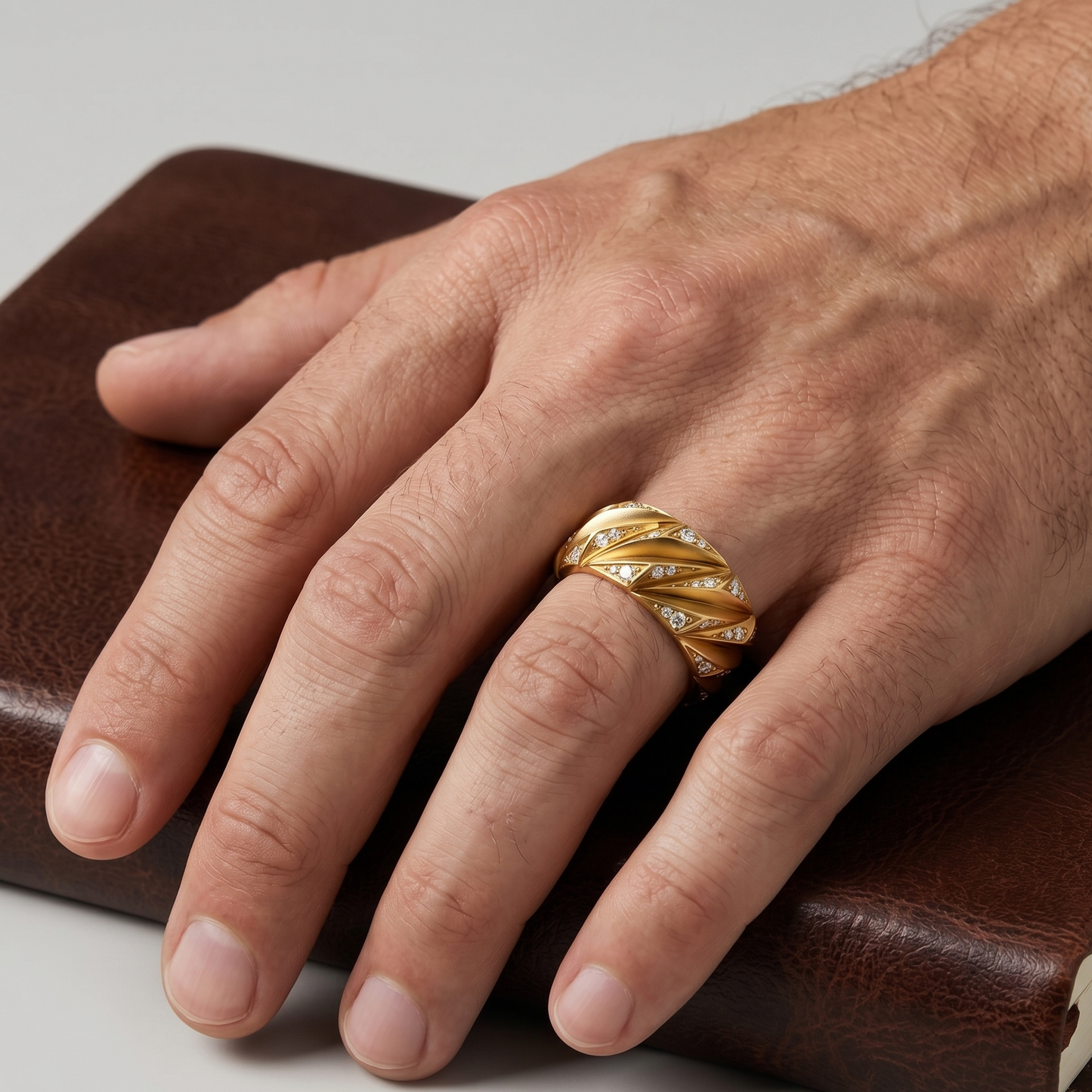 Yellow Gold Men’s Engagement Ring