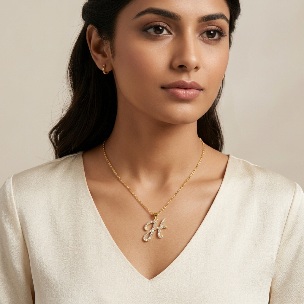 Shop our custom "H" Alphabet Lab Grown Diamond Pendant with Chain. Available in 9K, 14K, 18K Yellow, White, Rose Gold & 950 Platinum. Ethical luxury worldwide.