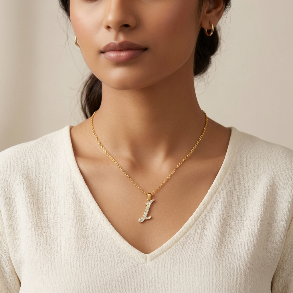Shop our custom "I" Alphabet Lab Grown Diamond Pendant with Chain. Available in 9K, 14K, 18K Yellow, White, Rose Gold & 950 Platinum. Ethical luxury worldwide.