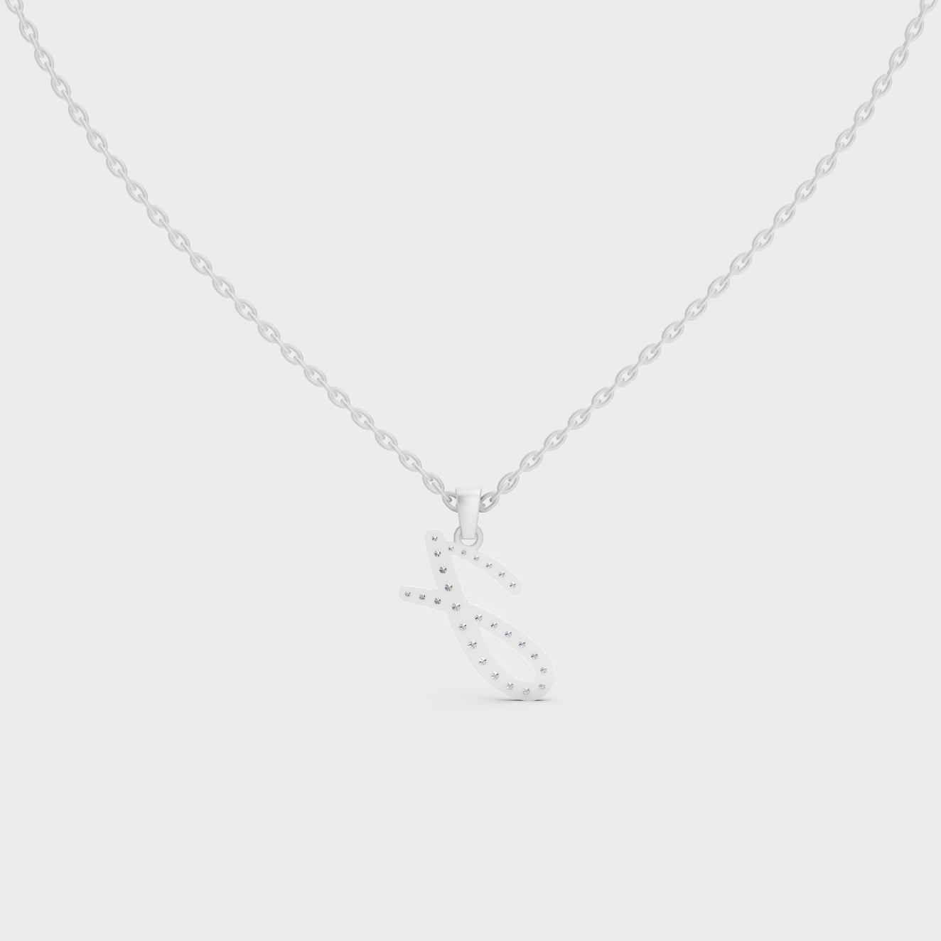 Ultra Durable Solid Platinum Letter J Initial Necklace with Premium Chain Layer