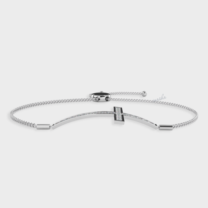Hallmarked white gold and platinum lab grown diamond bracelet GLI certified luxury
